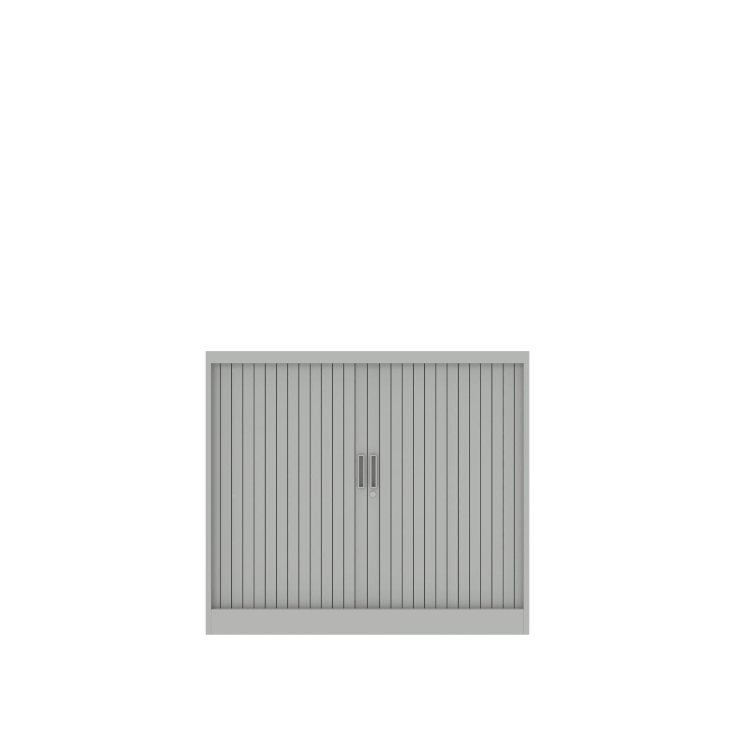 lensvelt design team tambour cabinet 120 cm 45 cm x 105 cm high base 2 shelves light grey ral7035