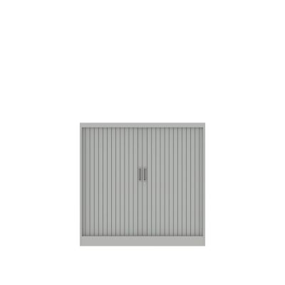 Lensvelt Design Team Tambour Cabinet 120 cm 45 cm x 118 cm (high base) (2 shelves) Light Grey (RAL7035)