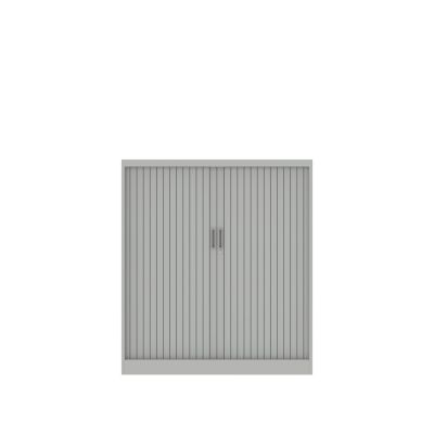 Lensvelt Design Team Tambour Cabinet 120 cm 45 cm x 135 cm (high base) (2 shelves) Light Grey (RAL7035)