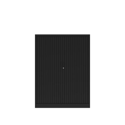 Lensvelt Design Team Tambour Cabinet 120 cm 45 cm x 160 cm (high base) (3 shelves) Black (RAL9005)