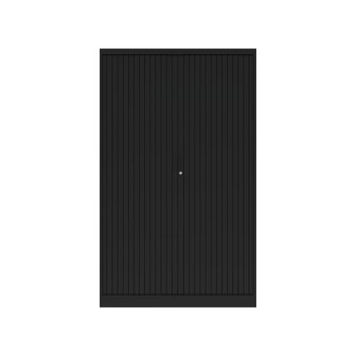 Lensvelt Design Team Tambour Cabinet 120 cm 45 cm x 198 cm (high base) (4 shelves) Black (RAL9005)