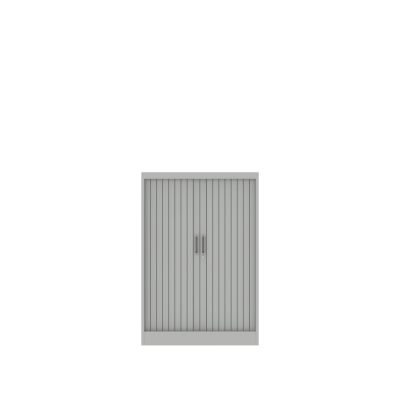 Lensvelt Design Team Tambour Cabinet 80 cm 45 cm x 118 cm (high base) (2 shelves) Light Grey (RAL7035)