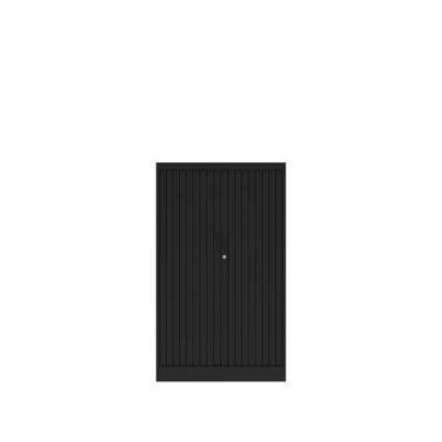 Lensvelt Design Team Tambour Cabinet 80 cm 45 cm x 135 cm (high base) (2 shelves) Black (RAL9005)