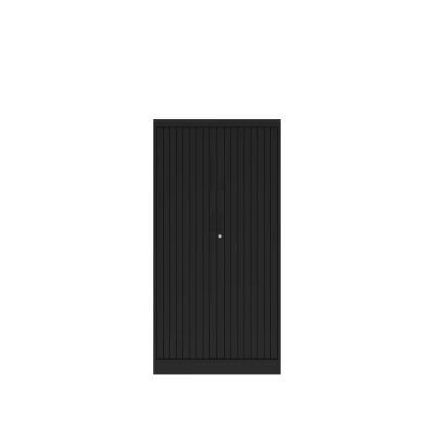 Lensvelt Design Team Tambour Cabinet 80 cm 45 cm x 160 cm (high base) (3 shelves) Black (RAL9005)