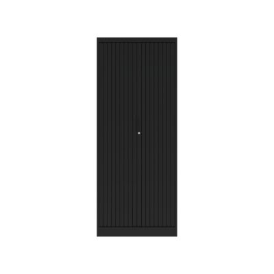 Lensvelt Design Team Tambour Cabinet 80 cm 45 cm x 198 cm (high base) (4 shelves) Black (RAL9005)