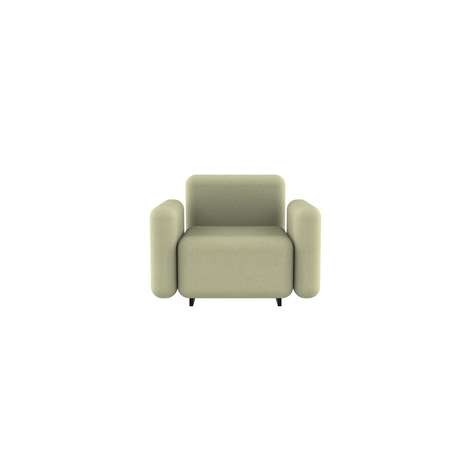 lensvelt fabio novembre balance armchair with armrest moss ivory 30 black ral9005