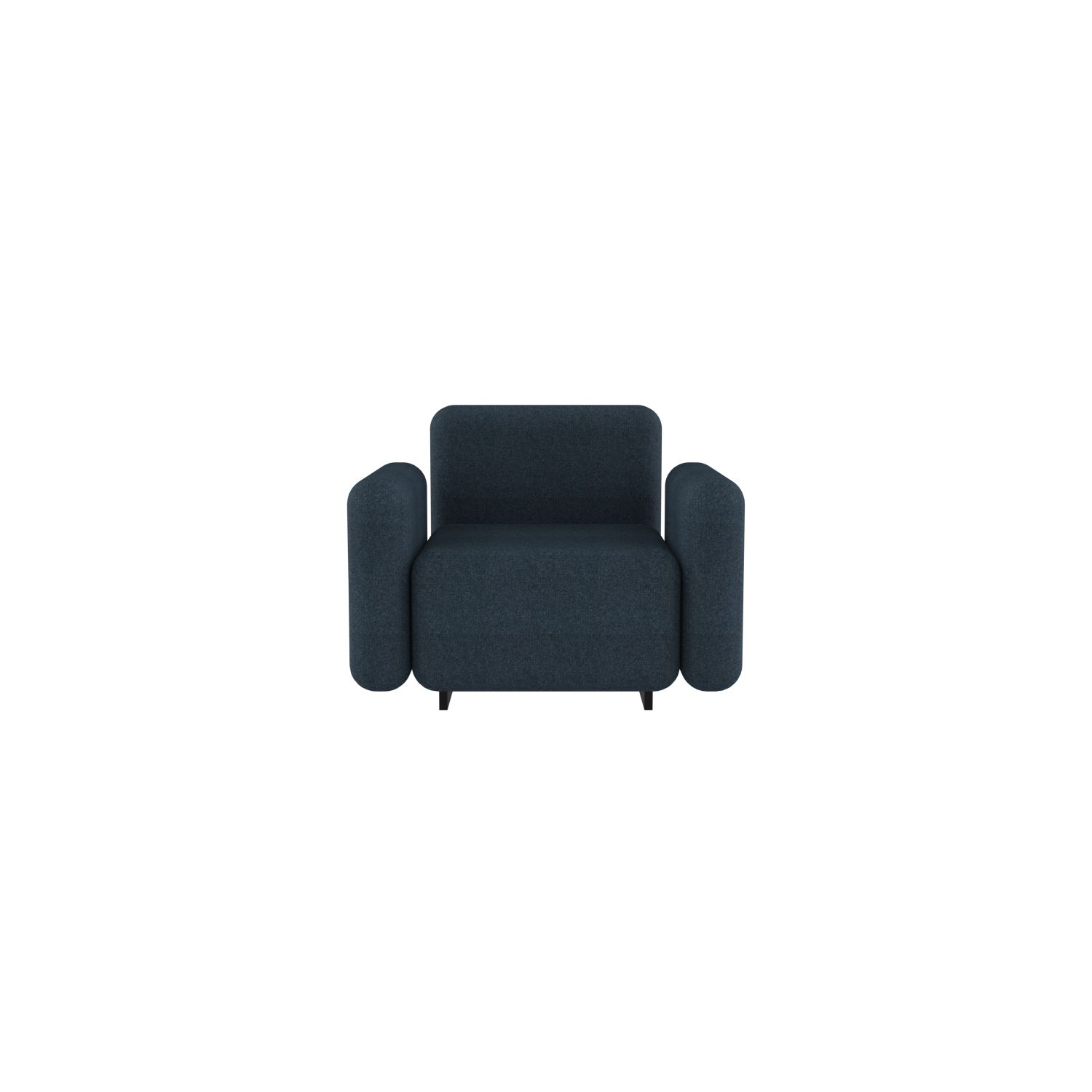 lensvelt fabio novembre balance armchair with armrest moss night blue 45 black ral9005
