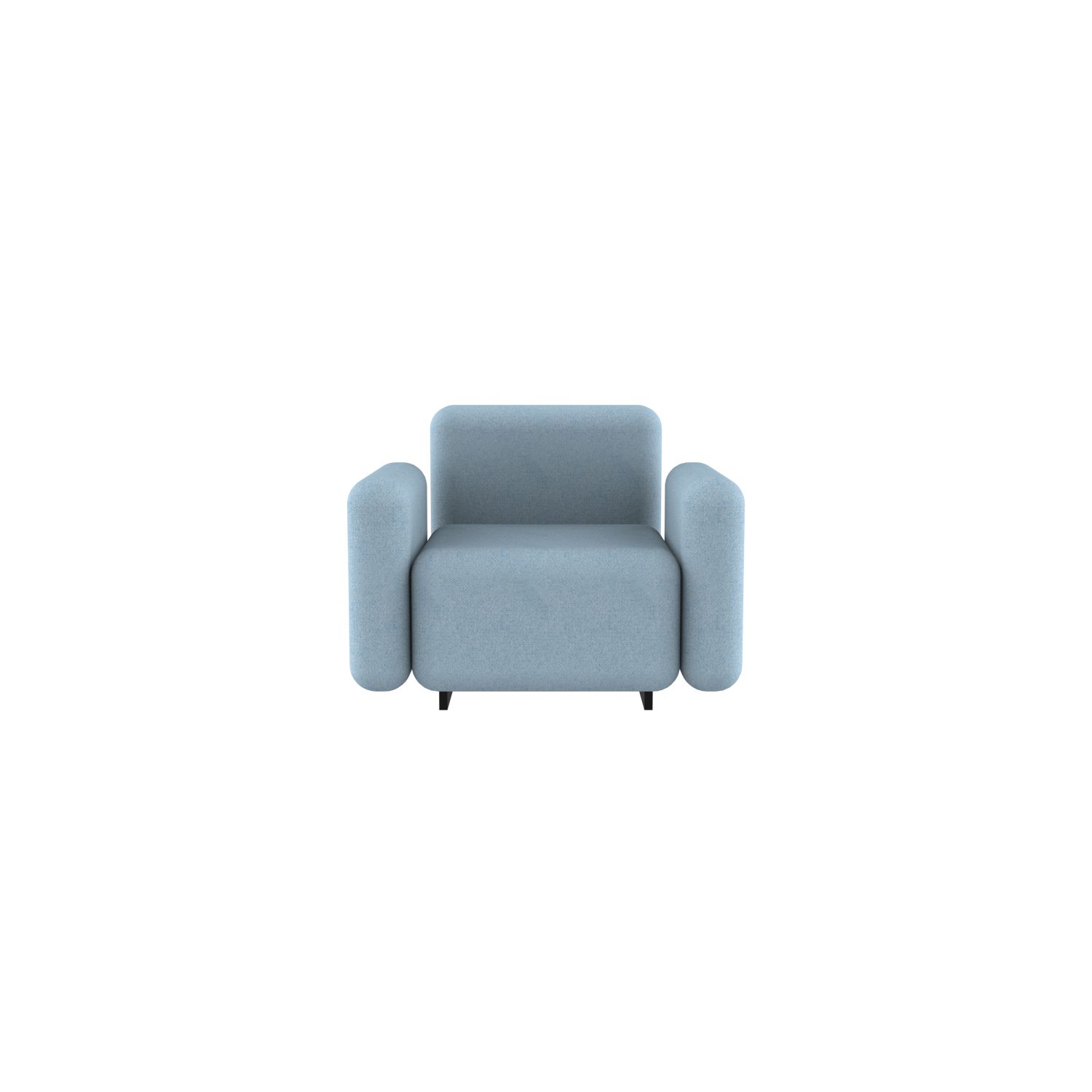 lensvelt fabio novembre balance armchair with armrest moss pastel blue 40 black ral9005