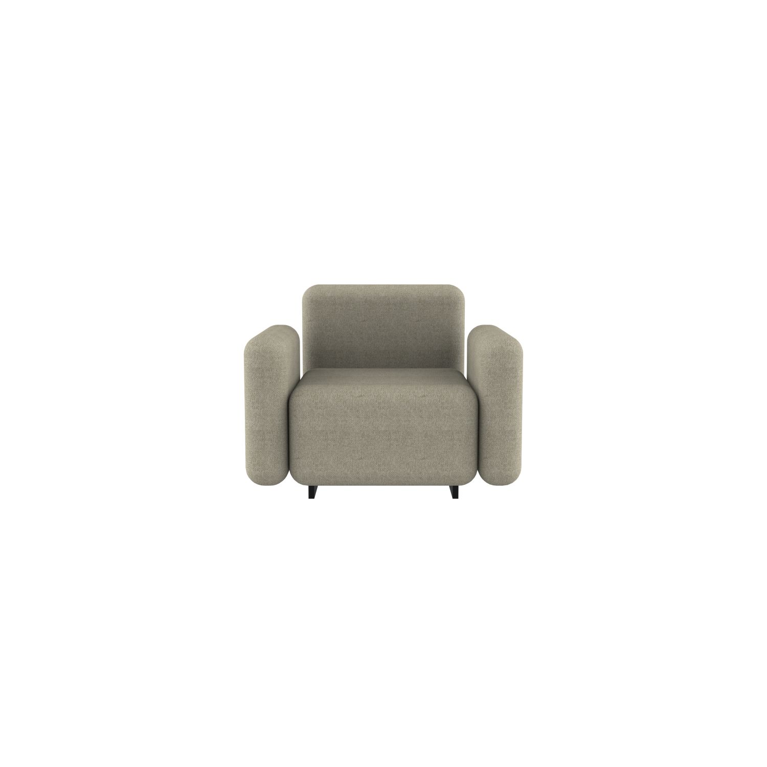 lensvelt fabio novembre balance armchair with armrest moss stone grey 11 black ral9005