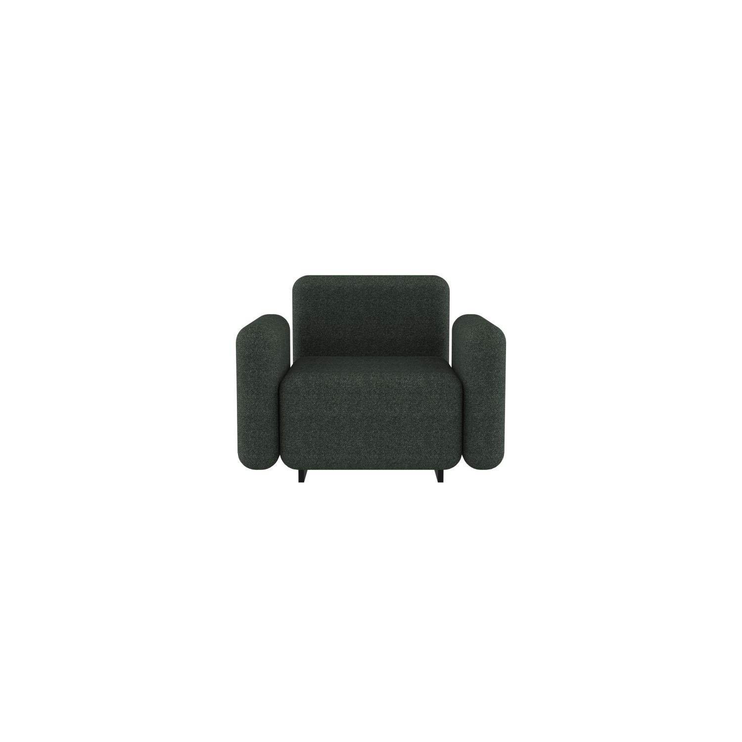 lensvelt fabio novembre balance armchair with armrest moss summer green 38 black ral9005