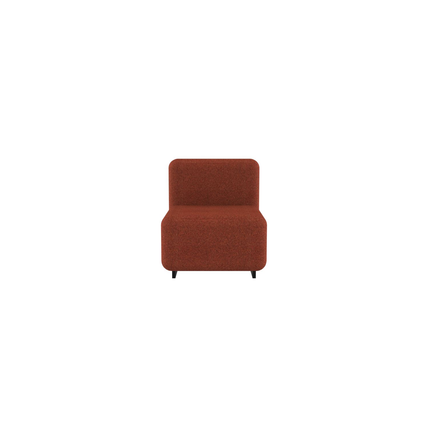 lensvelt fabio novembre balance armchair without armrest moss clay brown 65 black ral9005