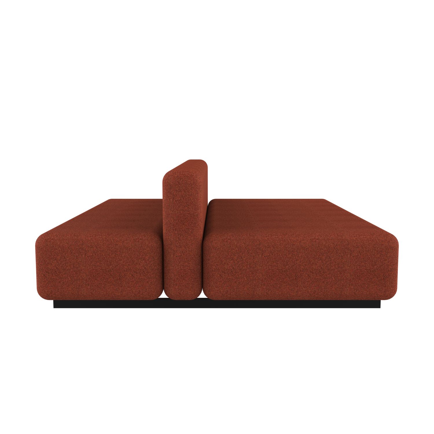 lensvelt fabio novembre balance duo sofa without armrest moss clay brown 65 black ral9005