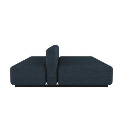 Lensvelt Fabio Novembre Balance Duo Sofa Without Armrest Moss Night Blue 45 Black (RAL9005)