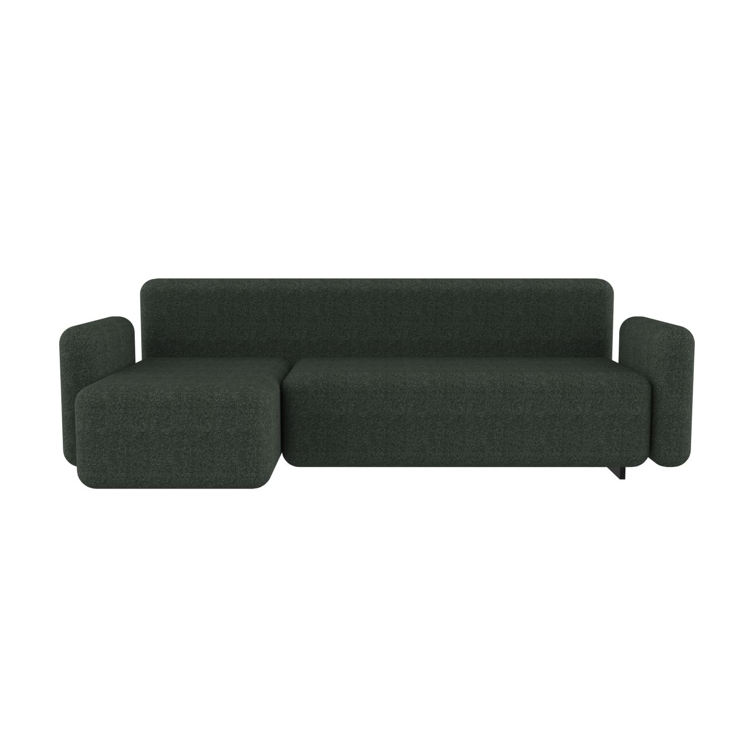 lensvelt fabio novembre balance lounger left with armrest moss summer green 38 black ral9005