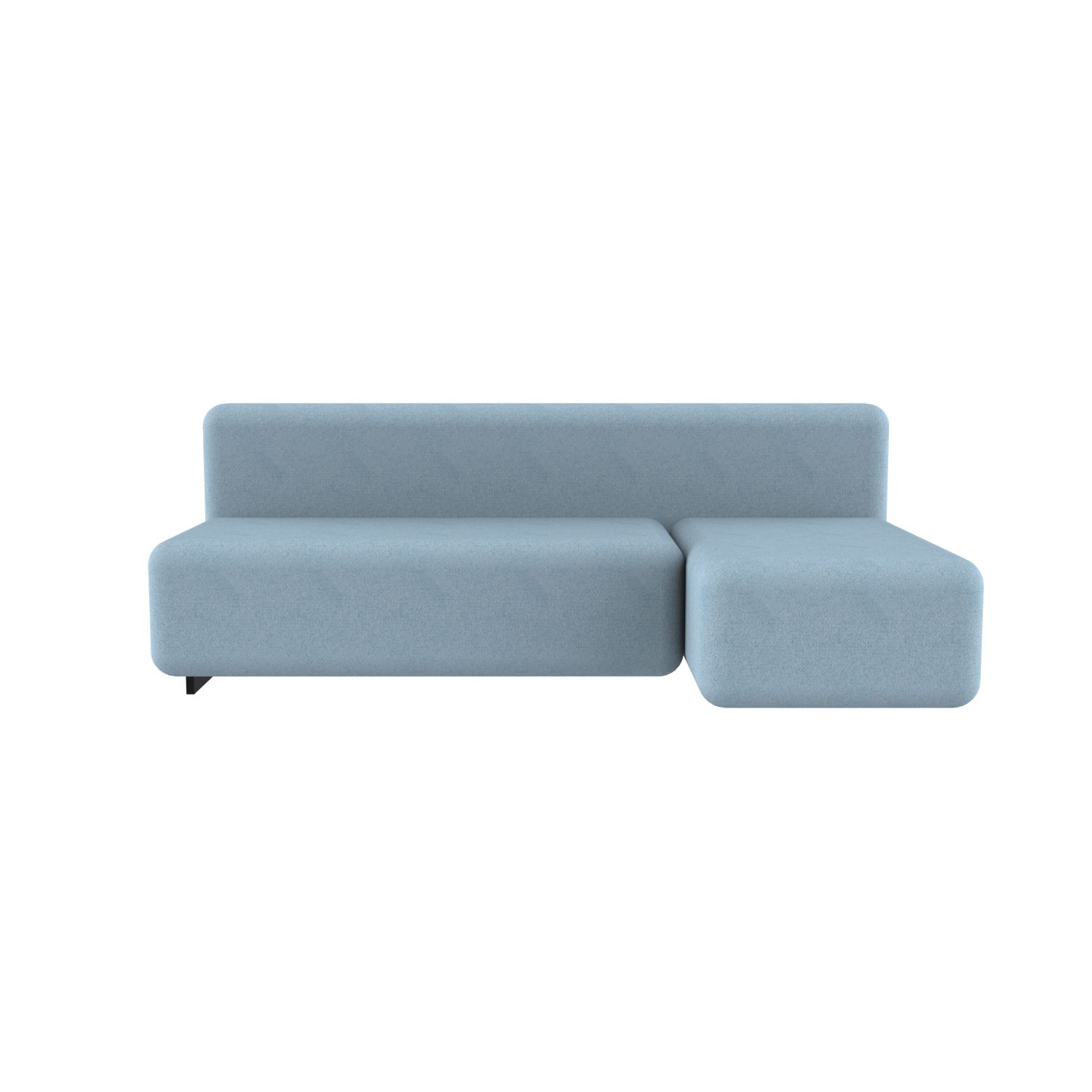 lensvelt fabio novembre balance lounger right without armrest moss pastel blue 40 black ral9005