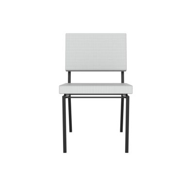 Lensvelt Gerrit Veenendaal Chair Without Armrests Breeze Light Grey 171 (Price Level 1) Black Frame (RAL9005) Hard Leg Ends