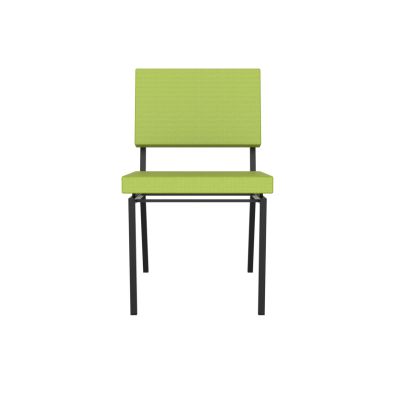 Lensvelt Gerrit Veenendaal Chair Without Armrests Fairway 020 (Price Level 1) Black Frame (RAL9005) Hard Leg Ends