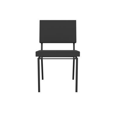 Lensvelt Gerrit Veenendaal Chair Without Armrests Havana Black 090 (Price Level 0) Black Frame (RAL9005) Hard Leg Ends