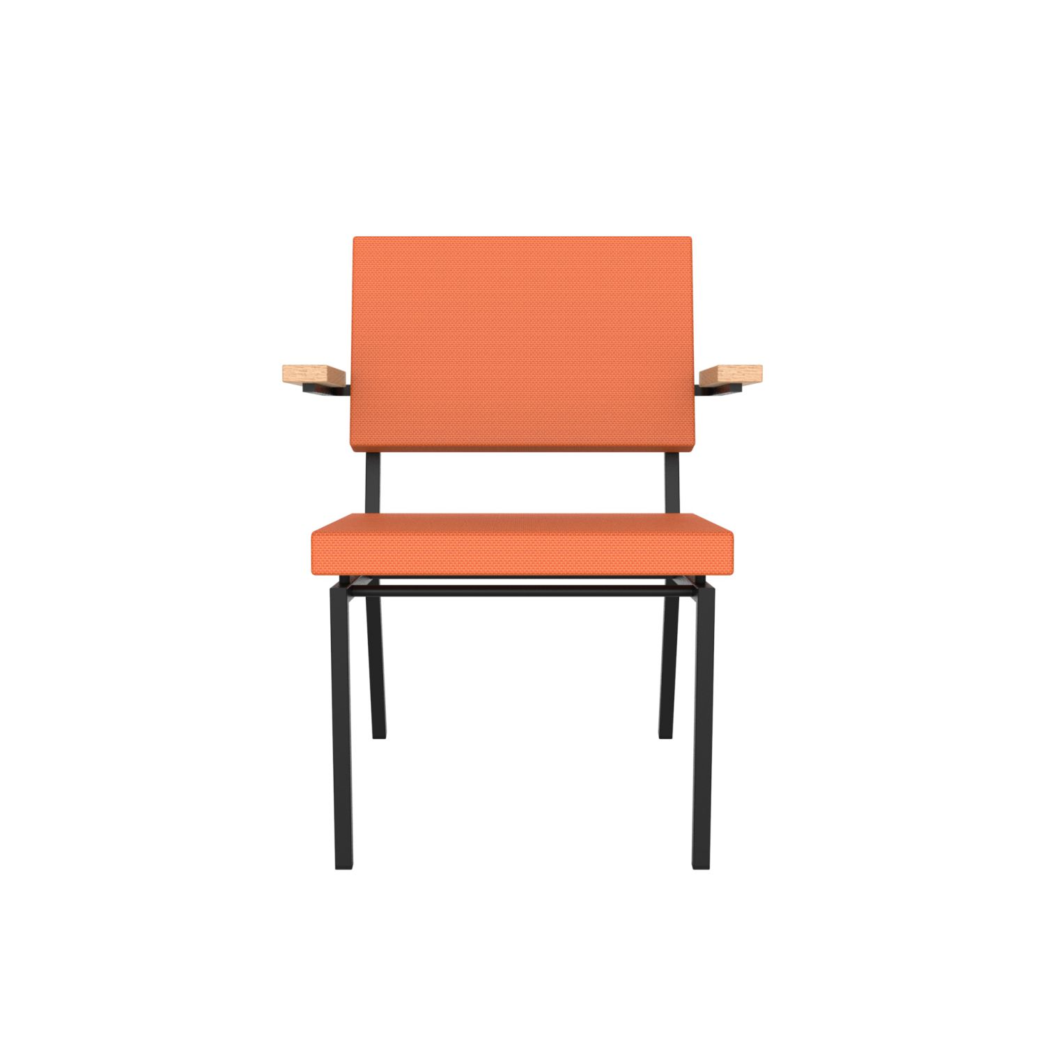 lensvelt gerrit veenendaal low chair with armrests burn orange 102 price level 1 black frame ral9005 hard leg ends