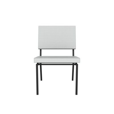 Lensvelt Gerrit Veenendaal Low Chair Without Armrests Breeze Light Grey 171 (Price Level 1) Black Frame (RAL9005) Hard Leg Ends
