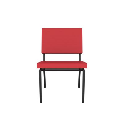Lensvelt Gerrit Veenendaal Low Chair Without Armrests Grenada 010 (Price Level 1) Black Frame (RAL9005) Hard Leg Ends