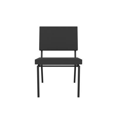 Lensvelt Gerrit Veenendaal Low Chair Without Armrests Havana Black 090 (Price Level 0) Black Frame (RAL9005) Hard Leg Ends