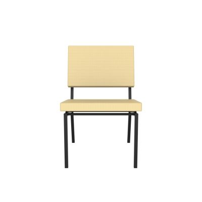 Lensvelt Gerrit Veenendaal Low Chair Without Armrests Light Brown 141 (Price Level 1) Black Frame (RAL9005) Hard Leg Ends