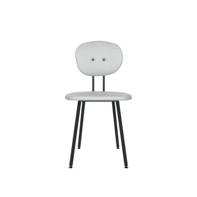 Lensvelt Maarten Baas Chair 101 (Not Stackable - Without Armrests) Backrest A Breeze Light Grey 171 Black (RAL9005) Hard Leg Ends