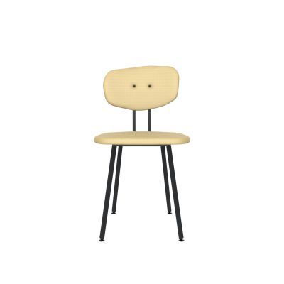 Lensvelt Maarten Baas Chair 101 (Not Stackable - Without Armrests) Backrest C Light Brown 141 Black (RAL9005) Hard Leg Ends