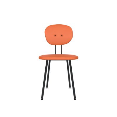 Lensvelt Maarten Baas Chair 101 (Not Stackable - Without Armrests) Backrest A Burn Orange 102 Black (RAL9005) Hard Leg Ends