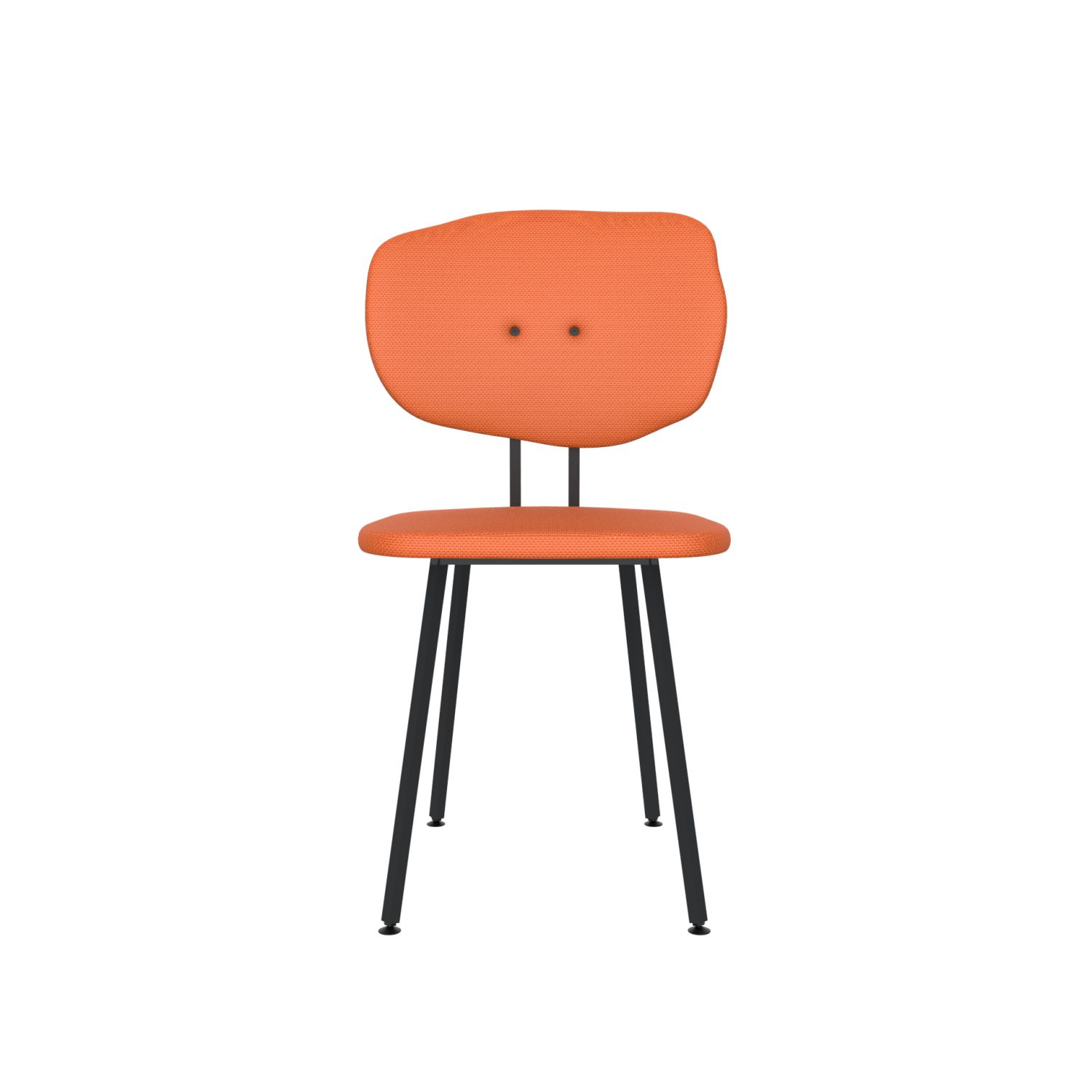 lensvelt maarten baas chair 101 not stackable without armrests backrest f burn orange 102 black ral9005 hard leg ends