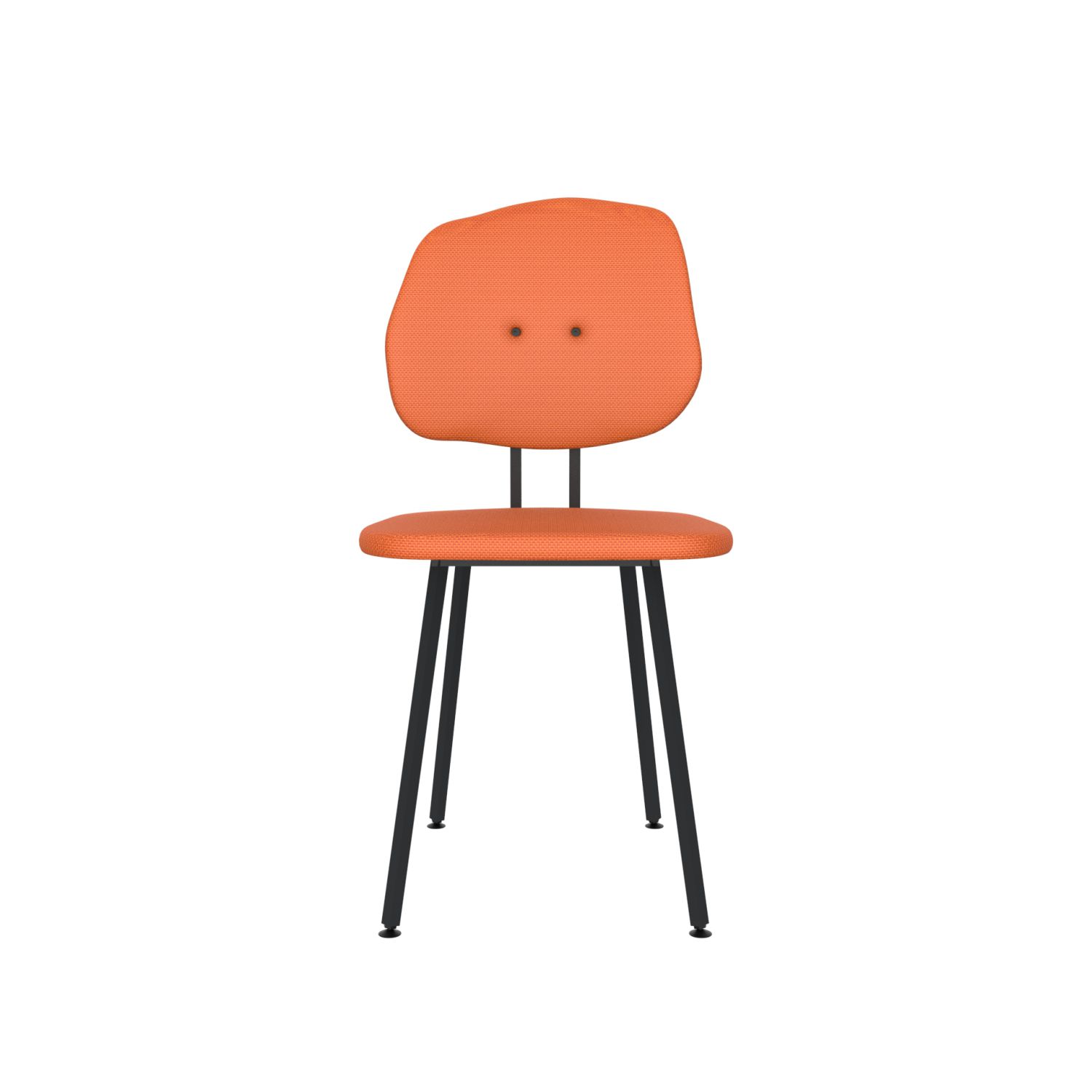 lensvelt maarten baas chair 101 not stackable without armrests backrest g burn orange 102 black ral9005 hard leg ends