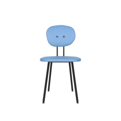 Lensvelt Maarten Baas Chair 101 (Not Stackable - Without Armrests) Backrest A Blue Horizon 040 Black (RAL9005) Hard Leg Ends