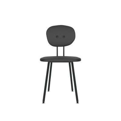 Lensvelt Maarten Baas Chair 101 (Not Stackable - Without Armrests) Backrest A Havana Black 090 Black (RAL9005) Hard Leg Ends