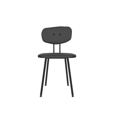 Lensvelt Maarten Baas Chair 101 (Not Stackable - Without Armrests) Backrest C Havana Black 090 Black (RAL9005) Hard Leg Ends