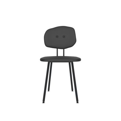 Lensvelt Maarten Baas Chair 101 (Not Stackable - Without Armrests) Backrest E Havana Black 090 Black (RAL9005) Hard Leg Ends
