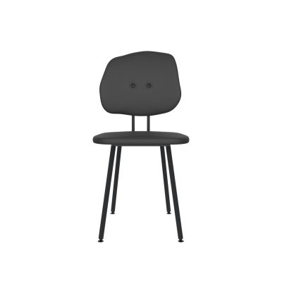 Lensvelt Maarten Baas Chair 101 (Not Stackable - Without Armrests) Backrest G Havana Black 090 Black (RAL9005) Hard Leg Ends