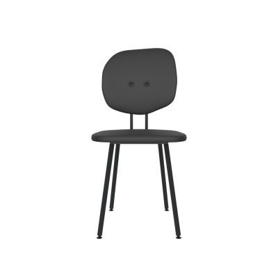 Lensvelt Maarten Baas Chair 101 (Not Stackable - Without Armrests) Backrest H Havana Black 090 Black (RAL9005) Hard Leg Ends