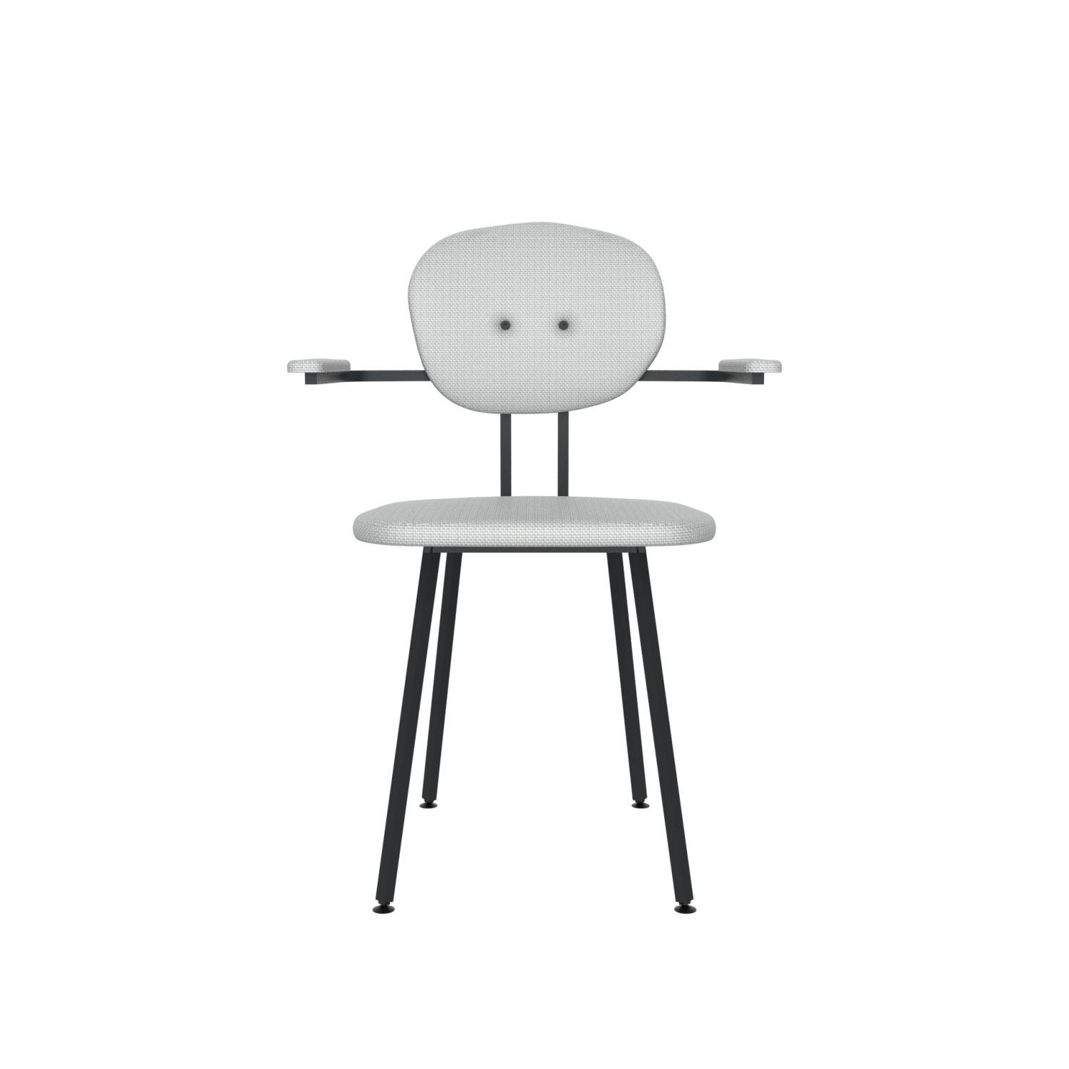 lensvelt maarten baas chair 102 not stackable with armrests backrest a breeze light grey 171 black ral9005 hard leg ends