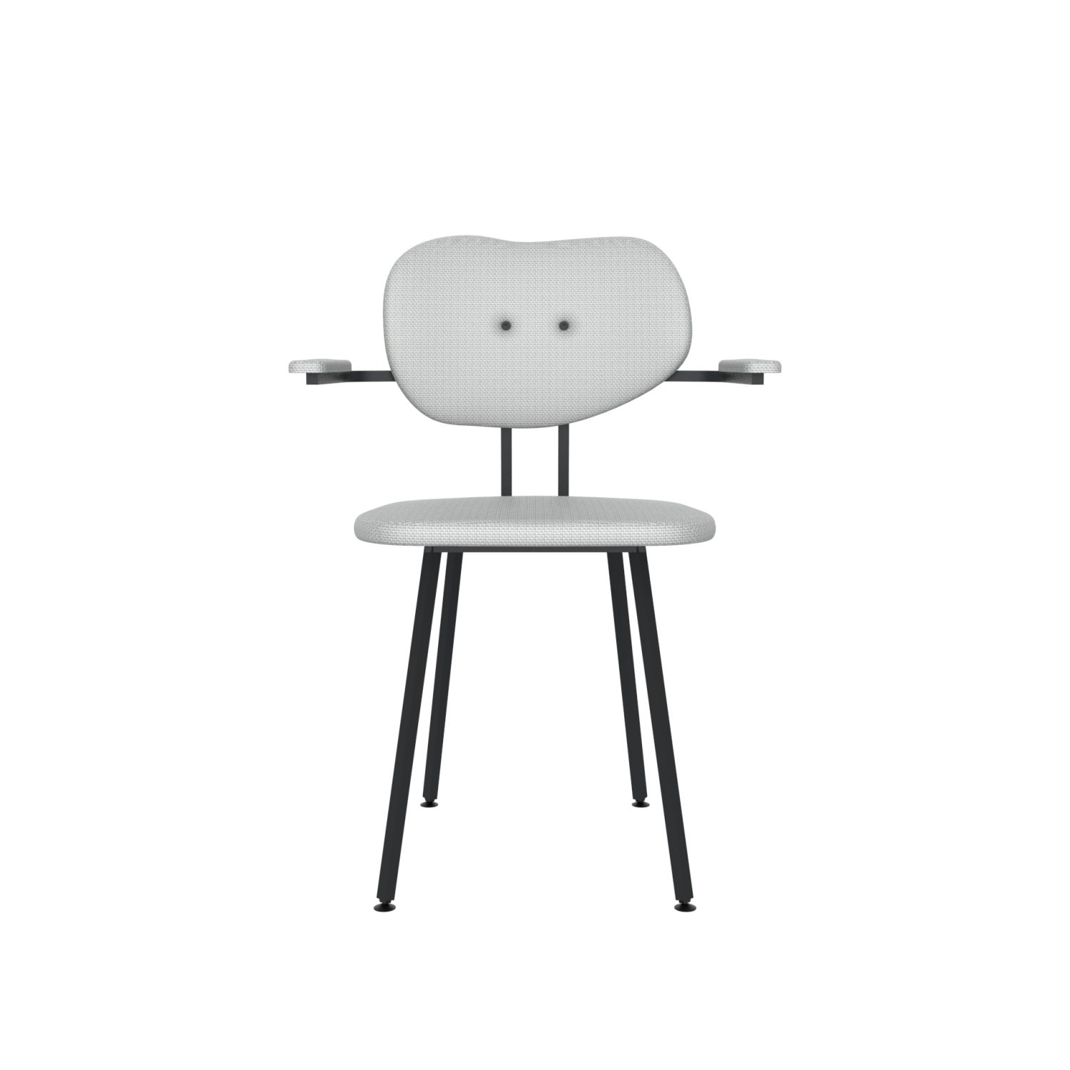 lensvelt maarten baas chair 102 not stackable with armrests backrest b breeze light grey 171 black ral9005 hard leg ends