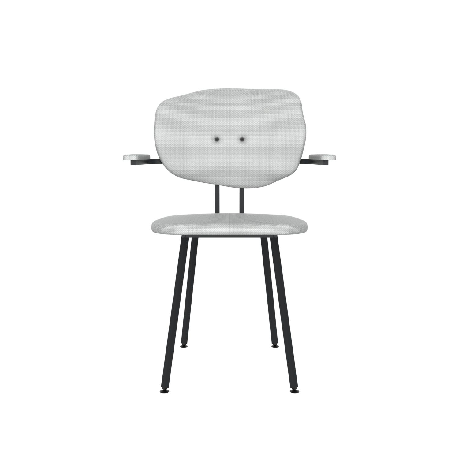 lensvelt maarten baas chair 102 not stackable with armrests backrest f breeze light grey 171 black ral9005 hard leg ends