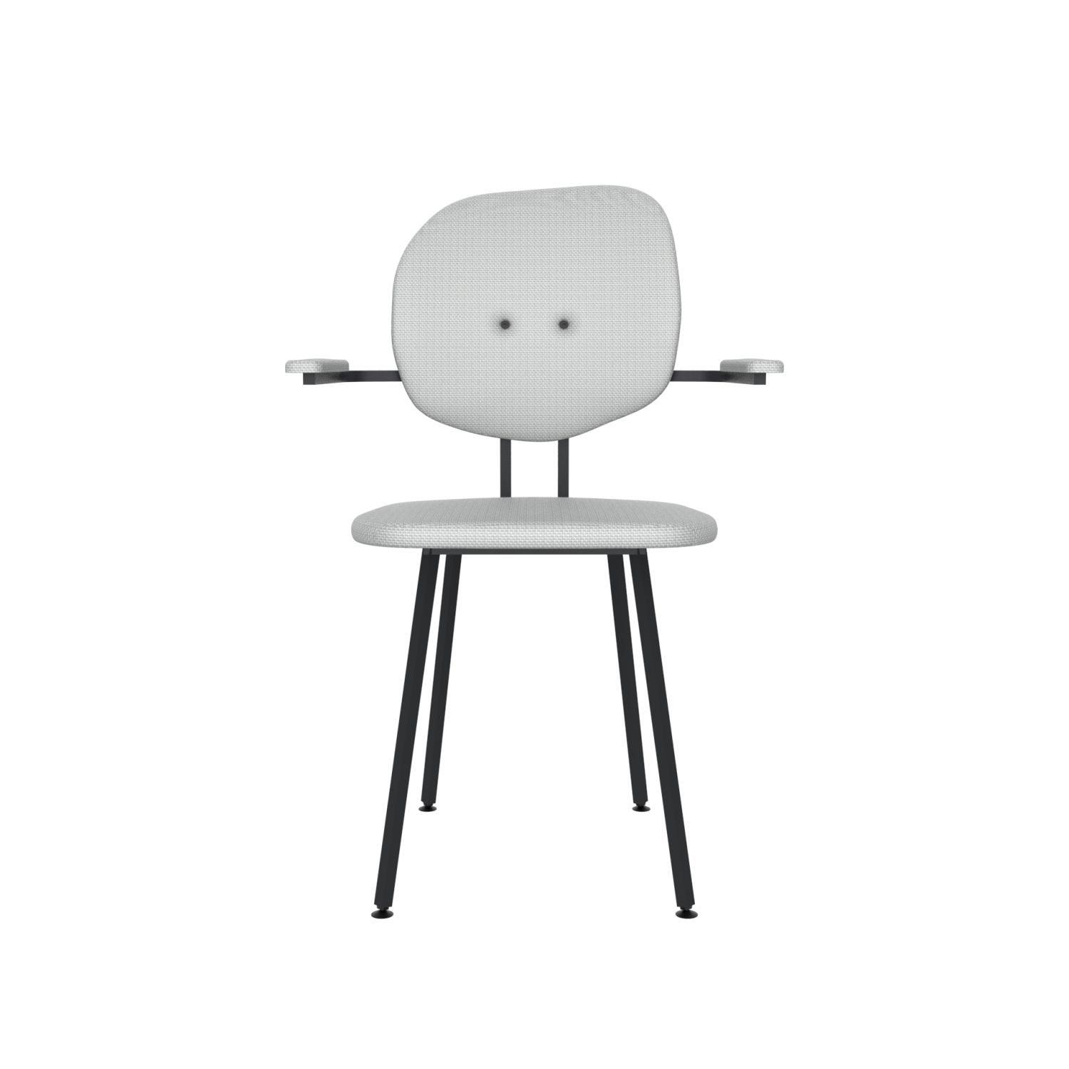 lensvelt maarten baas chair 102 not stackable with armrests backrest h breeze light grey 171 black ral9005 hard leg ends
