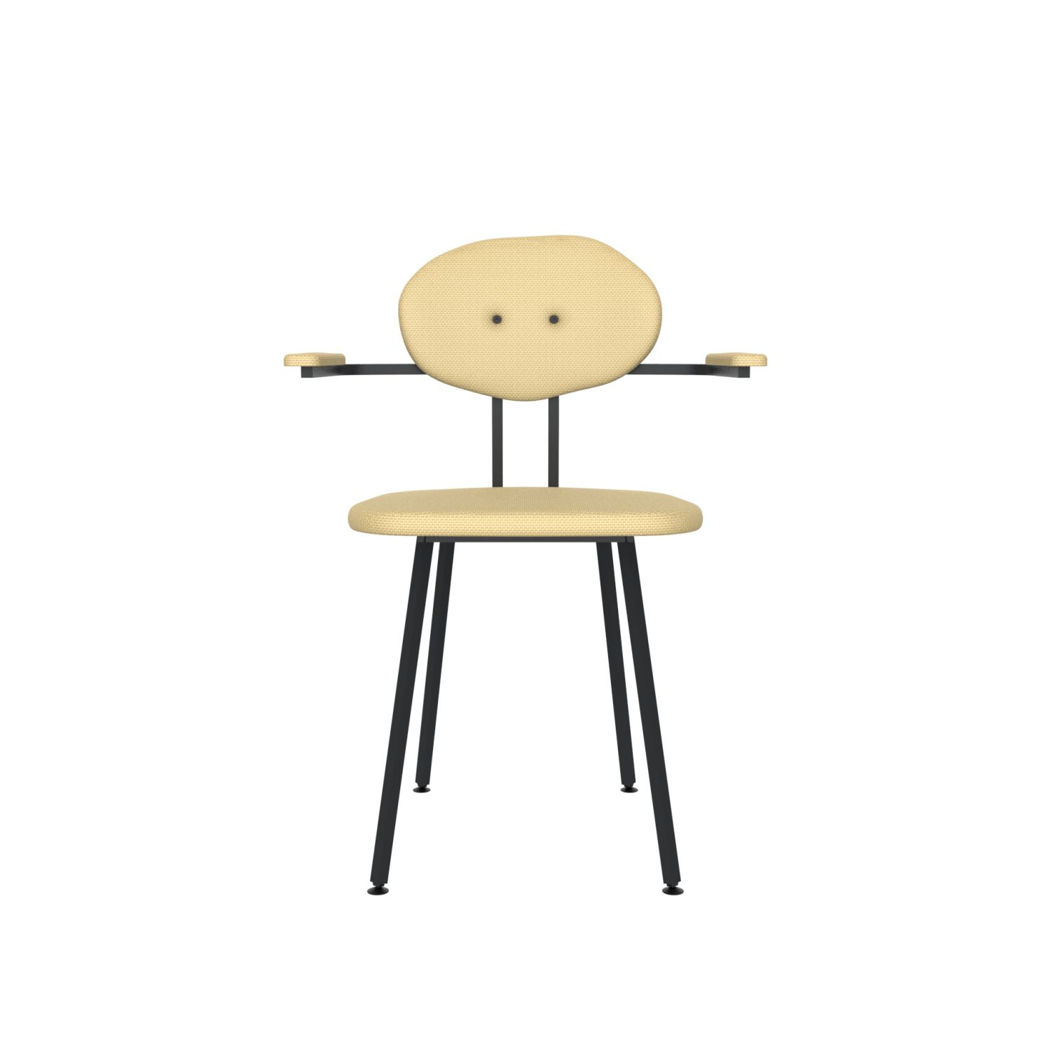 lensvelt maarten baas chair 102 not stackable with armrests backrest d light brown 141 black ral9005 hard leg ends