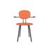 lensvelt maarten baas chair 102 not stackable with armrests backrest a burn orange 102 black ral9005 hard leg ends