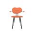 lensvelt maarten baas chair 102 not stackable with armrests backrest b burn orange 102 black ral9005 hard leg ends