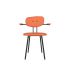 lensvelt maarten baas chair 102 not stackable with armrests backrest c burn orange 102 black ral9005 hard leg ends