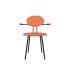 lensvelt maarten baas chair 102 not stackable with armrests backrest d burn orange 102 black ral9005 hard leg ends