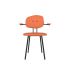 lensvelt maarten baas chair 102 not stackable with armrests backrest e burn orange 102 black ral9005 hard leg ends