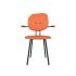 lensvelt maarten baas chair 102 not stackable with armrests backrest h burn orange 102 black ral9005 hard leg ends