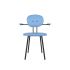 lensvelt maarten baas chair 102 not stackable with armrests backrest a blue horizon 040 black ral9005 hard leg ends